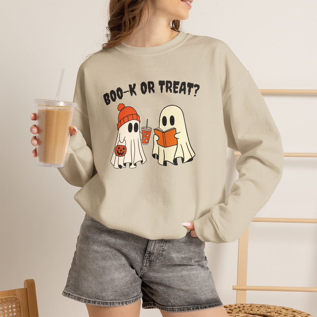 BOO-K OR TREAT? Cozy Halloween Crewneck